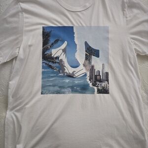 True Religion White Graphic Tee